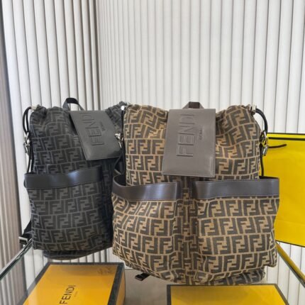 FENDI new backpack Brown/Black Size:34*44cm